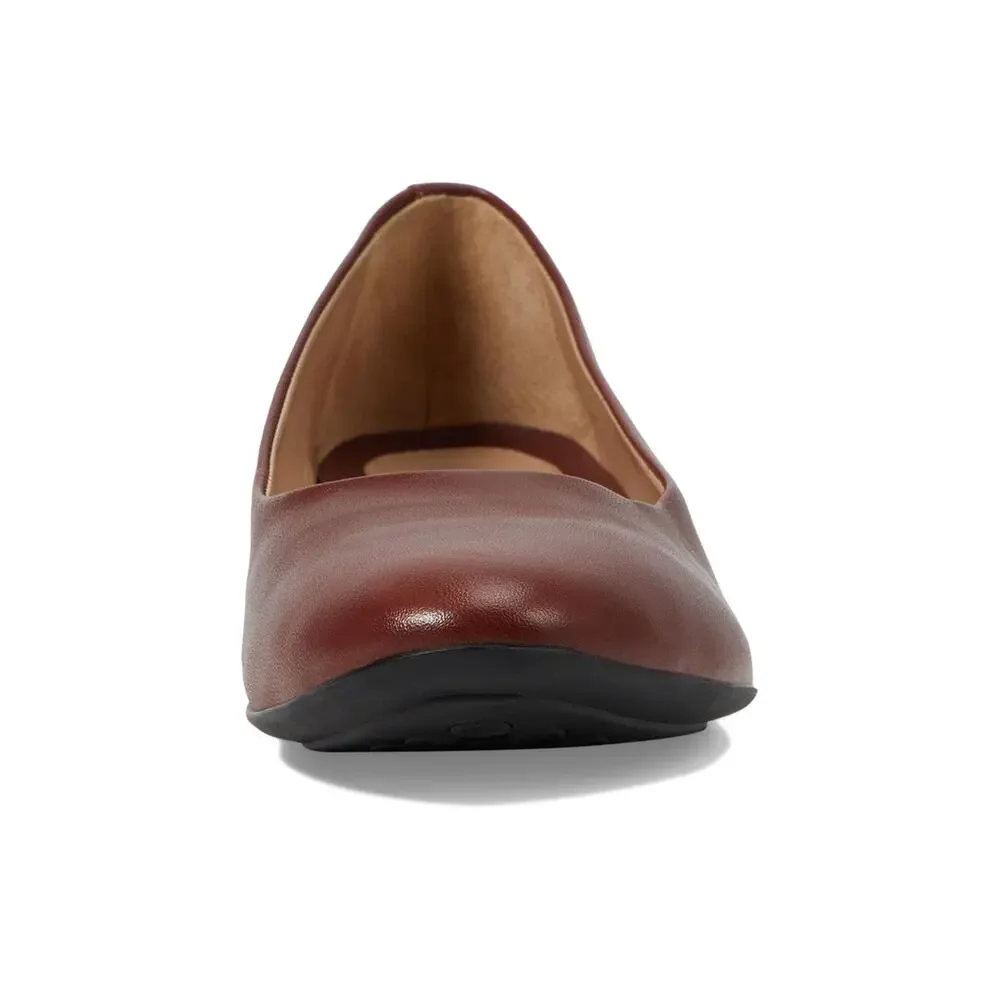 MARC JOSEPH NEW YORK FEMALE BEDFORD ST FLAT MAHOGANY BURNISHED NAPA 7.5 MEDIUM